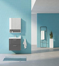 Randalsa Mobile Nexo 60 cm | Grigio | 61 x 61 x 46 cm | Mobile con 2 cassetti + lavabo in Ceramica