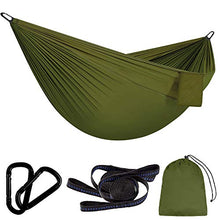 Vegena Amaca da Campeggio, 300 x 200 cm Amaca da Giardino, Amaca da Campeggio da Viaggio Ultraleggera Traspirante,Nylon da Paracadute ad Asciugatura Rapida, 2 x Moschettoni ,2 x Corde in Nylon
