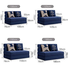 HongTeng Divani Divano Letto Pieghevole a Doppio Uso Divano Pigro Sedia Multifunzionale sfoderabile Tatami Bean Bag Chair Handsel Pillow Four Specifiche (Color : Navy, Size : A)