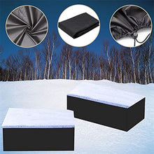 Gutsbox Coperture per Set Arredo Giardino Impermeabile, Telo Protettivo Rettangolare per Tavolo e Sedie da Esterni, Antivento/UV/Impermeabile, Resistente allo Strappo 420D Oxford