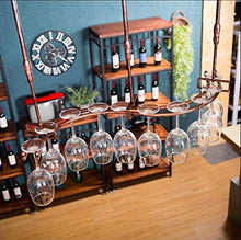 VSander Portabottiglie Da Soffitto Regolabile In Altezza Portabottiglie Da Parete In Ferro Metallo Porta Bicchiere Di Vino Calice Cremagliera Calice Cremagliera Stile Retrò Creativo Bar Decorazione Es