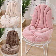 Cuscino per Sedia a Dondolo Riempito, Cuscino per Sedia con Angoli addensati con Lacci, Cuscino per Sedia con Schienale in Peluche, Cuscino per Sedile per Ufficio Studente caffè-Bianco