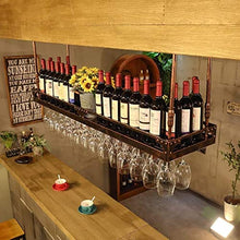 DJSMjbj Retro Vino della Parete di scaffalature Metalliche di immagazzinaggio del Ferro mensola in Bar Loft soffitto Parete Hanging Vino Spumante Vetro Calici Calici Rack Ripiani Decke