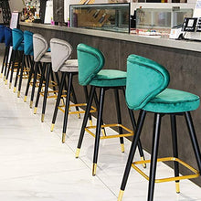 bdb Set di 2 Sgabelli da Bar in Legno con Schienale Alto, Sedie da Bar da Cucina, Sedile da Bar for Interni | All'aperto | Cafe | Pub | Terrazza mobilia (Colore : Verde)