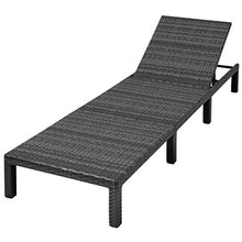 Festnight Lettino Prendisole da Giardino Esterno Schienale Reclinabile in Polirattan Marrone/Nero,Lettino da Sole in Polirattan,Sedia a Sdraio Raclinabile da Giardino in Rattan 195 x 60 x 22 cm
