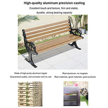 Panca da giardino per esterni sedia da patio per esterni, struttura interamente in alluminio, sedile casual resistente in alluminio pressofuso con braccioli e schienale, mobili da giardino per tutte