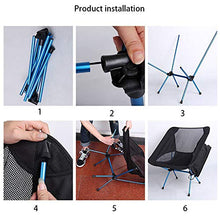 XER Sedia pieghevole da campeggio, pratica e portatile, leggera e resistente, con borsa per il trasporto, per piscina, patio, cortile, salone di bellezza, ufficio Blu scuro