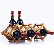 Gesh Porta vino Home Bar Birra Vino Stand Pieghevole In Legno Vino Rack Organizzatore Espositore (5 Bottiglie)
