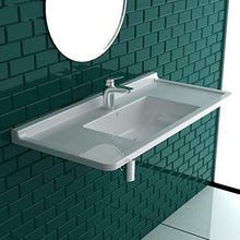 Duravit Starck 3 - Lavabo per mobili, larghezza 105 cm, con 1 foro per rubinetto, con protezione contro troppopieno, lavabo, lavabo, con materiale di fissaggio per montaggio a parete