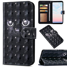 Saceebe Compatibile con Huawei Mate 20 Custodia Pelle Cover a Libro 3D Custodia in Pelle con Cordino Portafoglio Flip Case PU Custodia Pelle Cover Protettivo Bumper Morbido,Occhi Scuri