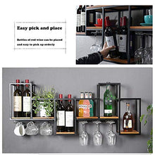 Floating Shelves Portabicchieri per Vino da Appendere a Parete, Facile Installazione Scaffali per Espositori da Bar Creativi, per Cucina, Sala da Pranzo, Cantina