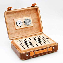 YUTRD ZCJUX Portable Cigar Humidor Valigia - Cedro e Pelle Cigar Storage Box Sealed Design Desktop Cigar Humidor