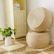 LZZJIAJU Resto del Piede, poggiapiedi, Cambiamento Scarpe Panchina, Cuscino Tessuto Paglia, Rotonda Handmade dell'ammortizzatore del Cuscino, Presidente Tatami Cuscino, Tappetini, Maglia Home Decor