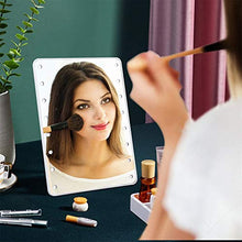 LOVEHOUGE Specchio Cosmetico,Specchio per Il Trucco con 16 Luci A LED,Specchio Cosmetico Illuminato,Oscuramento Continuo,Rotazione di 180 Gradi