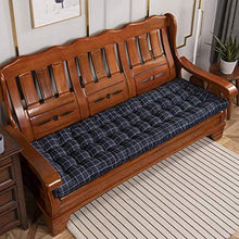Dieluny, cuscino per panca da giardino, per esterni e interni, con imbottitura in papasan, cuscini per sedia a dondolo, spessi e trapuntati, blu, 43 x 160 cm