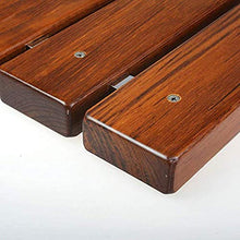 Sgabello da Doccia Pieghevole Sedia da Bagno in Legno di Teak con Sgabello per Cambio Scarpe in Tubo di Acciaio Inossidabile Carico 180 kg