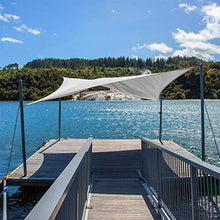 Aibingbao Tenda a Vela Quadrato 3.5x4m Protezione Anti - UV Tende da Sole a Vela Telo da Sole in HDPE Protezione Solare, per Giardino Esterno Patio Party con Corda Libera, Bianco
