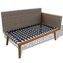 SKM Set Divani da Giardino 4 pz con Cuscini in Polyrattan Grigio (44kg)