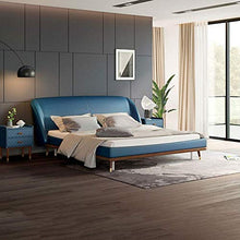 FGDSA Comodino in Stile Nordico, Comodino Blu con Doppio cassetto, Piccolo Armadio da Comodino, Comodino, Tavolo