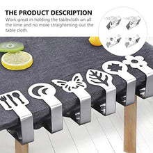 Cabilock 4Pcs Tovaglia Clip in Acciaio Inox Tavolo da Picnic Copertura Morsetti Farfalla a Forma di Fiore di Panno di Tabella del Supporto del Pannello Esterno Clip per La Cucina