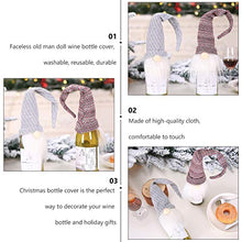 Angoily 2 Pezzi GNOME Bottiglia Toppers Cappello di Babbo Natale Vino Bottiglia Toppers Natale Argenteria Titolare Xmas Stoviglie Titolare per La Cena di Festa Decorazioni da Tavola