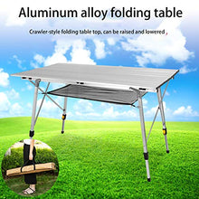ZKK Tavolo Pieghevole, Lega di Alluminio in Lega di Alluminio in Lega di Alluminio Tavolo Pieghevole per Tavolo da Picnic Portatile da Esterno Tavolo da Pranzo Semplice (Color : White)