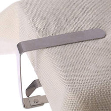 Fogun - Set di 4 fermatovaglia in acciaio INOX, 8,2 x 7 cm
