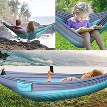 PHYSEN Amaca da viaggio ultraleggera con 2 moschettoni di alta qualità e 2 cinghie in nylon, portata 200 kg, traspirante e ad asciugatura rapida, per giardino (275 x 140 cm, verde)