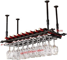 Portabottiglie Per Vino Rosso Da Appendere, Portabottiglie Per Vino Da Appendere A Soffitto Portabottiglie In Metallo Per Bicchieri Da Vino - Vari Contenitori (Dimensioni: 60 * 30 Cm), 100 * 30 Cm, 1