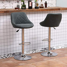 HCYY Set di 2 sgabelli da Bar Blu, sgabelli da Cucina Regolabili in Altezza sgabelli da Bar in Pelle PU con poggiapiedi Base cromata Alzata a Gas, sedie da Bar Moderne per bancone dell'isola dell
