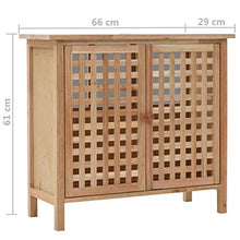 Tidyard Mobile Sottolavabo in Legno Massello di Noce,Mobiletto da Bagno,Mobile sottolavabo 66x29x61 cm