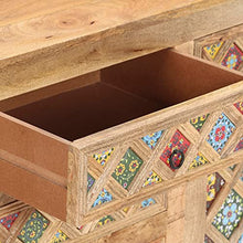 vidaXL Credenza con Piastrelle Ceramica 140x40x80 cm in Legno di Mango