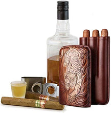 SMEJS Viaggi Cigar Humidor - Cuoio Sintetico Cigar Box Portatile Cigar Box umidificatore