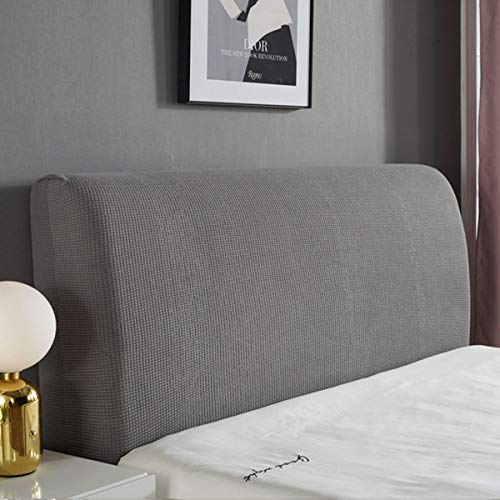 HDGZ Fodera Elastica Protezione Copertura per Testiera per Letto Copertura per Testiera per Letto Fodera Elastica Protezione per Decorazione Camera Letto (Color : Light Gray, Size : 1.2m)