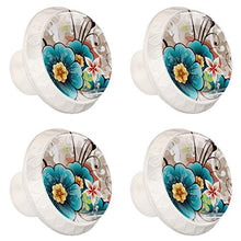 Maniglie per cassetti Manopole per cassetti Manopole rotonde Confezione da 4 per armadietto, cassetti, cassettiere, cassettiere ecc - fiore