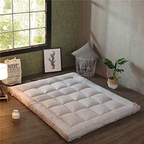 Z&HA Spesso Tatami coprimaterasso, Traspirante Giapponese Piano Materasso futon Pad, Pieghevole Tatami Tappetino Trapuntato Morbido Pelo Materasso,C,100x200cm