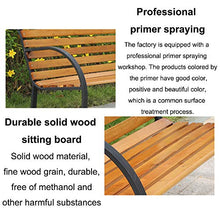 Parco Panchina In Legno Massello, Panca Doppio Giardino Con Schienale E Braccioli, Antiruggine Ghisa Telaio In Acciaio Panca Mobili Portico, Adatto A Strada Giardino Piscina Balcone