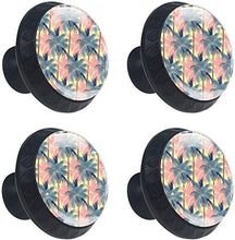 Modello tropicale del cocco Pomelli per Porta Set di 4 Pomelli per Mobili Manopole per Cassetti Cucina Armadio Vetro