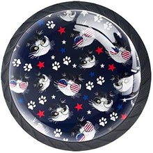Gatto Hipster Pomelli per Porta Set di 4 Pomelli per Mobili Manopole per Cassetti Cucina Armadio Vetro