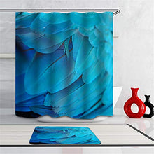 LIYAN Combinazione Bagno. Immagini Chiare E Colori Vivaci Rendono Il Tuo Bagno Pieno di Vita. Accessori da Bagno. Piume Blu.