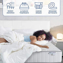 Dormir- Kit Materasso Five Stars in Memory Foam, Dispositivo Medico CE, Materasso Matrimoniale 160x190cm, h24 cm, Ortopedico, sottovuoto, Memory Foam, ipoallergenico, guanciali Memory in Regalo