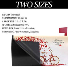 Casella postale magnetica per San Valentino Bike Tree Red Heart Cycle Copre grande cassetta postale Involucri Giardino Cantiere Home Decor Oversize Dimensioni 64,8 x 53,3 cm