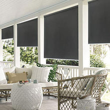BMOT Tenda da Sole a Rullo per Esterno Balcone Tende Verticali, Resistente alle intemperie, Anti UV, Protezione Solare per finestre e Porte, 140 x 140 cm Antracite, per Gazebo e Pergolato