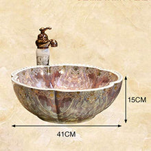 WEHOLY Lavabo in Resina Lavabo da Incasso Ovale in Pietra Naturale Lavabo a Forma di Petalo Retro Creativo Jingdezhen Ceramica Hotel Lavabo antispruzzo