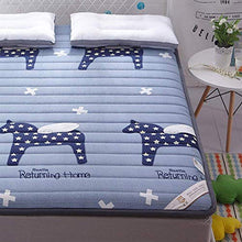 HKX Tappetino Letto futon Tradizionale Coprimaterasso Queen Size Single Size-B 180x200cm (71x79 Pollici)