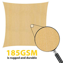 Tvird Tende da Sole per Esterno, Vela Ombreggiante,Tenda a Vela Rettangolare 3 x 3 Metri, Protezione Raggi UV Vela Tenda, Impermeabile e Resistente, Tenda a Vela per Giardino Balcone Terrazza (3X3M)