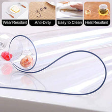 seveni Tovaglia Tovaglia in PVC Trasparente Vetro Morbido Piatto di Cristallo Copertura di Protezione per mobili Spessore Circa Trasparente Plastificata(3mm)(110x180cm/43.31x70.87in)
