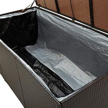 Festnight Baule da Giardino, Baule Multibox in Polyrattan 180x90x75 cm Marrone