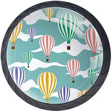 Nuvola variopinta del modello dell'aerostato di aria calda Pomelli per Porta Set di 4 Pomelli per Mobili Manopole per Cassetti Cucina Armadio Vetro