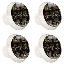 Guerriero teschio 4 PCS Pomelli per Porta, Pomolo per Mobile, Pomelli per Mobili con Viti, Maniglia per Armadietto, Pomelli per Porta, Pomelli per Cassetti per Porta, Armadio, Cassetto e Credenza